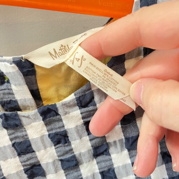 Matilda Jane Enchanted Garden Gingham and Giggles Textured Dress- sz‎ 4 - Picture 5 of 5